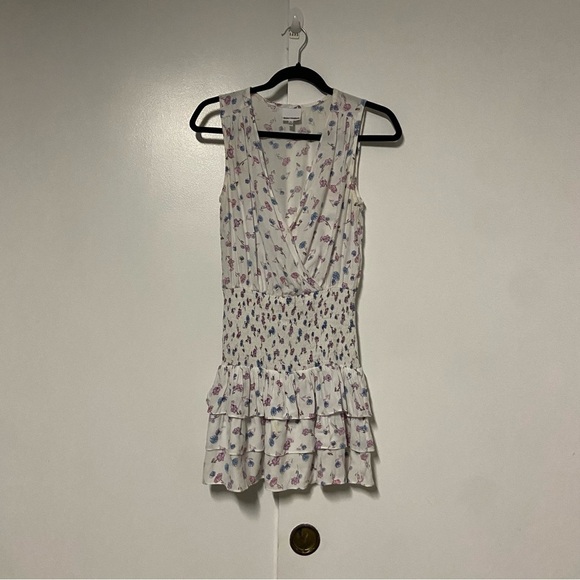 Skylar + Madison Floral Smocked Ruffle Mini Dress Size Small - Picture 3 of 7